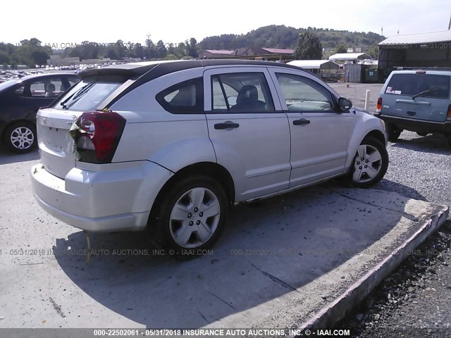 1B3HB48B57D344924 - 2007 DODGE CALIBER SXT SILVER photo 4