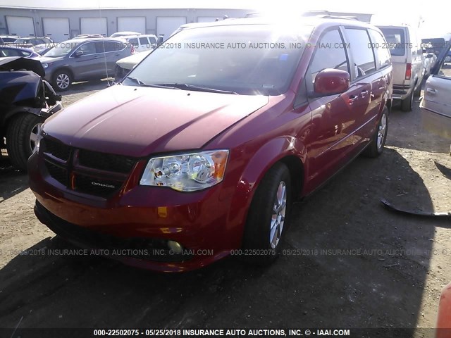 2C4RDGEG2CR199296 - 2012 DODGE GRAND CARAVAN R/T RED photo 2