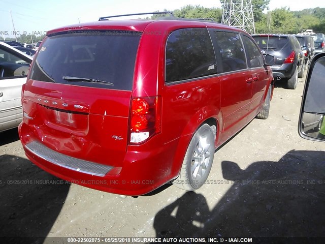 2C4RDGEG2CR199296 - 2012 DODGE GRAND CARAVAN R/T RED photo 4