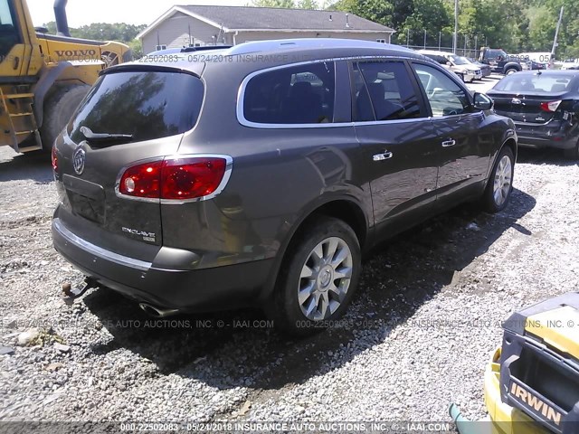 5GALRCED3AJ119142 - 2010 BUICK ENCLAVE CXL BROWN photo 4