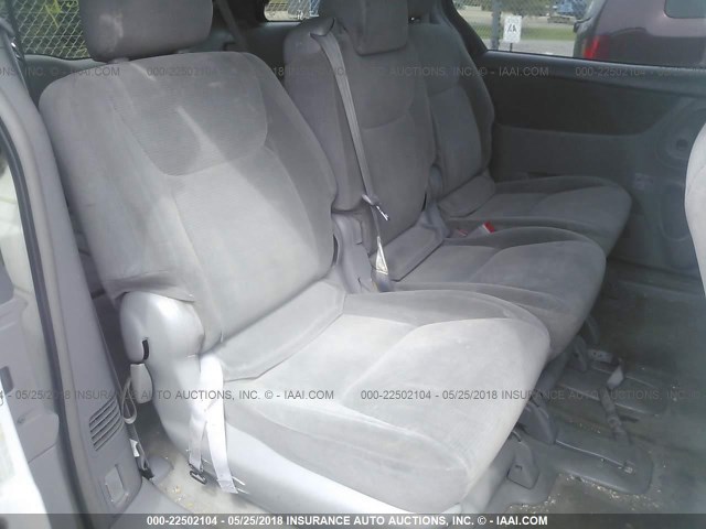 5TDZA23C44S110428 - 2004 TOYOTA SIENNA CE/LE WHITE photo 8