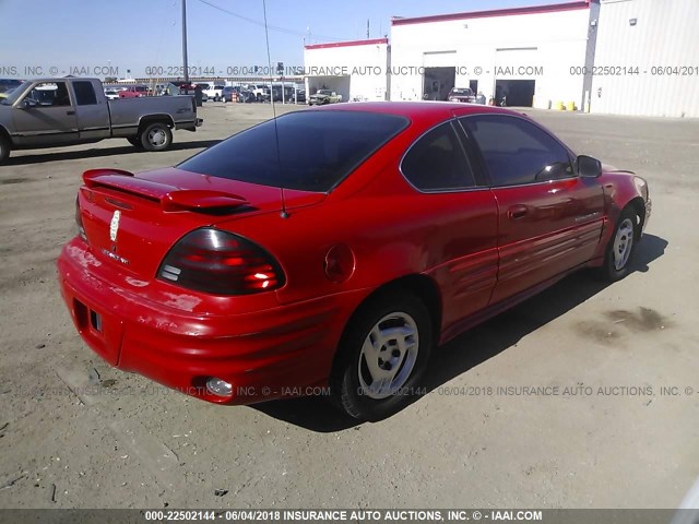 1G2NF12T81M505381 - 2001 PONTIAC GRAND AM SE1 RED photo 4