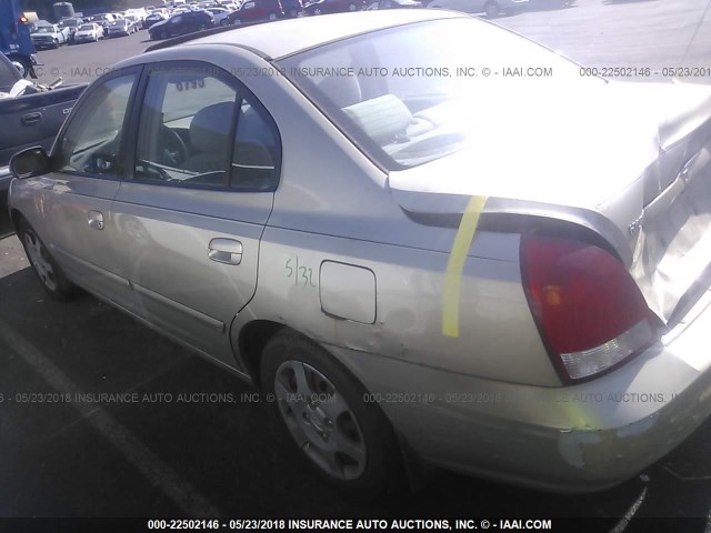 KMHDN45D11U078878 - 2001 HYUNDAI ELANTRA GLS/GT GOLD photo 3