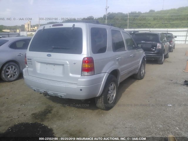 1FMYU94115KC80744 - 2005 FORD ESCAPE LIMITED SILVER photo 4