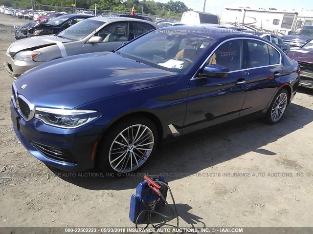 WBAJE7C57JG892291 - 2018 BMW 540 XI Dark Blue photo 2