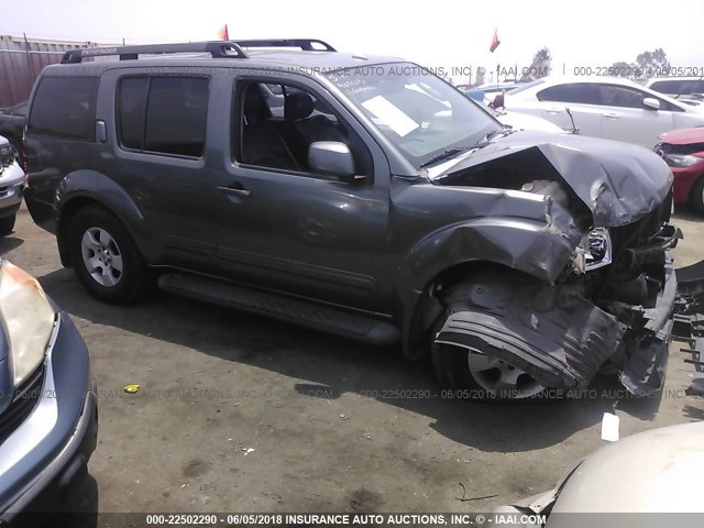 5N1AR18U06C644754 - 2006 NISSAN PATHFINDER LE/SE/XE GRAY photo 1