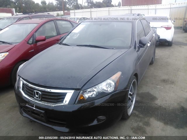 1HGCP36868A036175 - 2008 HONDA ACCORD EXL BLACK photo 2