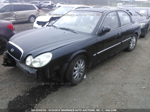 KMHWF35H75A184410 - 2005 HYUNDAI SONATA GLS/LX BLACK photo 2