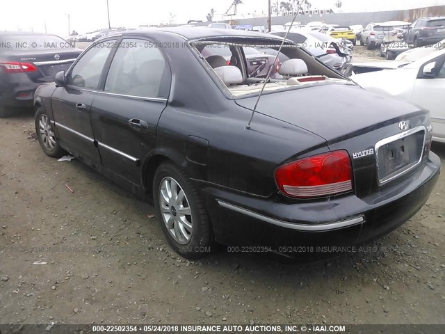 KMHWF35H75A184410 - 2005 HYUNDAI SONATA GLS/LX BLACK photo 3