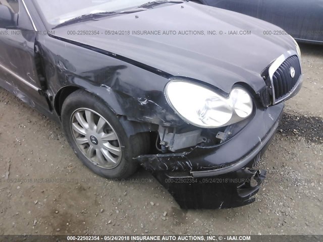 KMHWF35H75A184410 - 2005 HYUNDAI SONATA GLS/LX BLACK photo 6