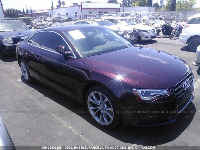 WAULFAFR0EA004247 - 2014 AUDI A5 PREMIUM PLUS MAROON photo 1