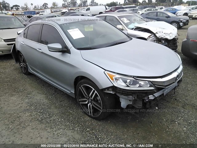 1HGCR2F51GA221596 - 2016 HONDA ACCORD SPORT Күміс фото 1