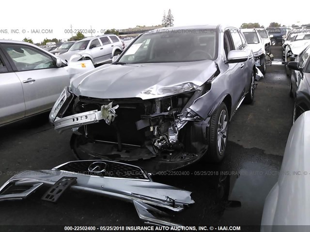 5FRYD4H5XHB024199 - 2017 ACURA MDX TECHNOLOGY GRAY photo 2