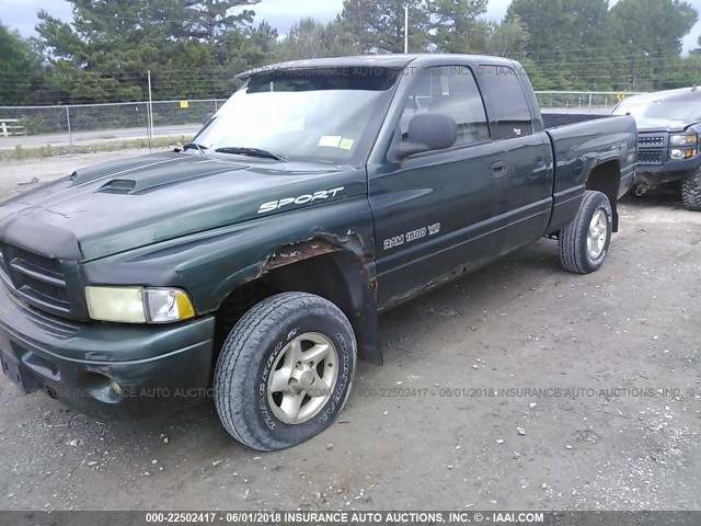 3B7HF13Z21G249687 - 2001 DODGE RAM 1500 GREEN photo 2