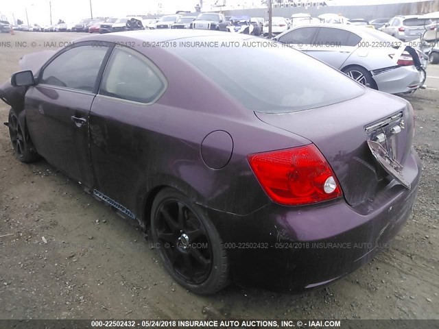 JTKDE177750028647 - 2005 TOYOTA SCION TC 勃艮第红 照片 3