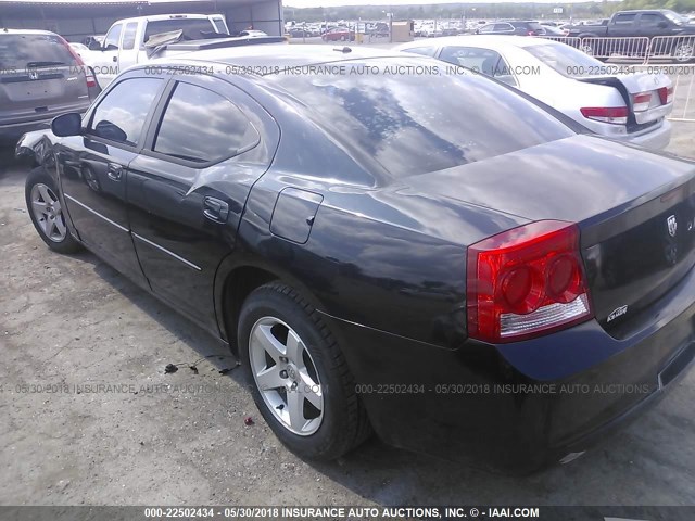 2B3CA3CVXAH108045 - 2010 DODGE CHARGER SXT BLACK photo 3