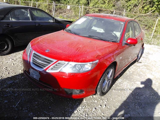 YS3FA4BY6B1300360 - 2011 SAAB 9-3 2.0T RED photo 2