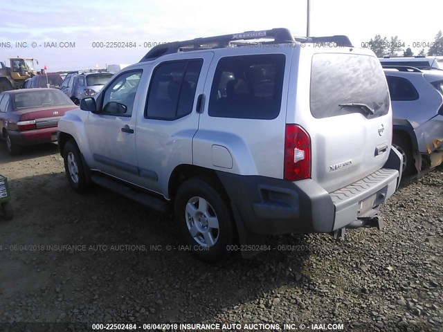 5N1AN08W25C601362 - 2005 NISSAN XTERRA OFF ROAD/S/SE SILVER photo 3