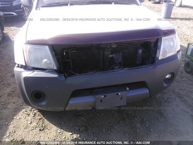 5N1AN08W25C601362 - 2005 NISSAN XTERRA OFF ROAD/S/SE SILVER photo 6