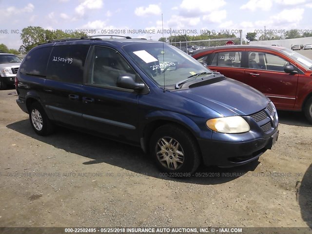 2B4GP44382R614970 - 2002 DODGE GRAND CARAVAN SPORT BLUE photo 1