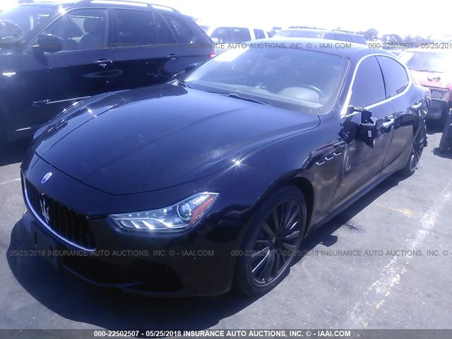 ZAM57XSA9F1144550 - 2015 MASERATI GHIBLI BLACK photo 2