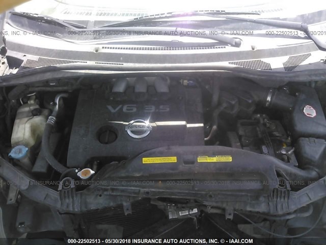 5N1BV28U96N114891 - 2006 NISSAN QUEST S/SE/SL BLACK photo 10