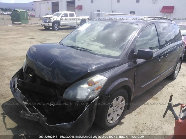 5N1BV28U96N114891 - 2006 NISSAN QUEST S/SE/SL BLACK photo 2