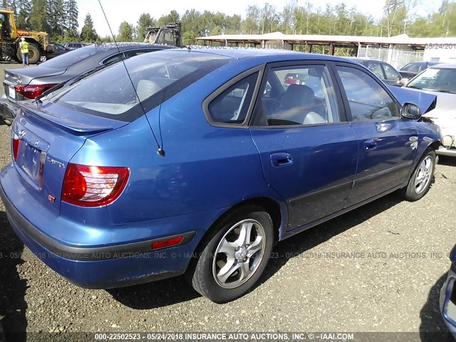 KMHDN56D15U174424 - 2005 HYUNDAI ELANTRA GLS/GT BLUE photo 4