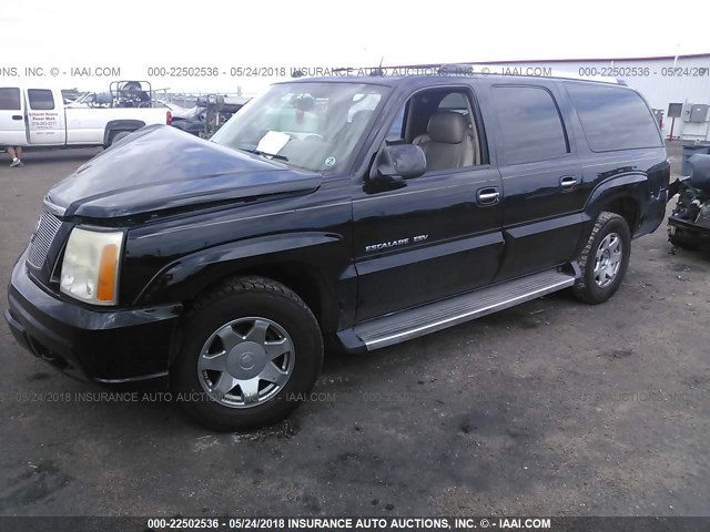 3GYFK66N95G155217 - 2005 CADILLAC ESCALADE ESV BLACK photo 2