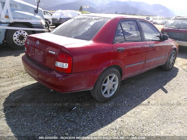 JM1BJ2223Y0228683 - 2000 MAZDA PROTEGE DX/LX RED photo 4