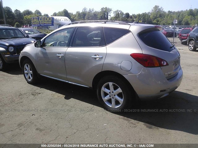 JN8AZ18W79W160495 - 2009 NISSAN MURANO S/SL/LE BEIGE photo 3