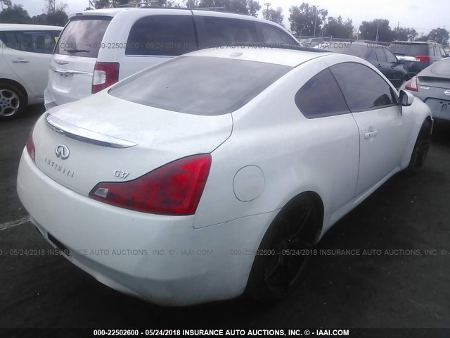 JNKCV64E58M124713 - 2008 INFINITI G37 JOURNEY/SPORT WHITE photo 4