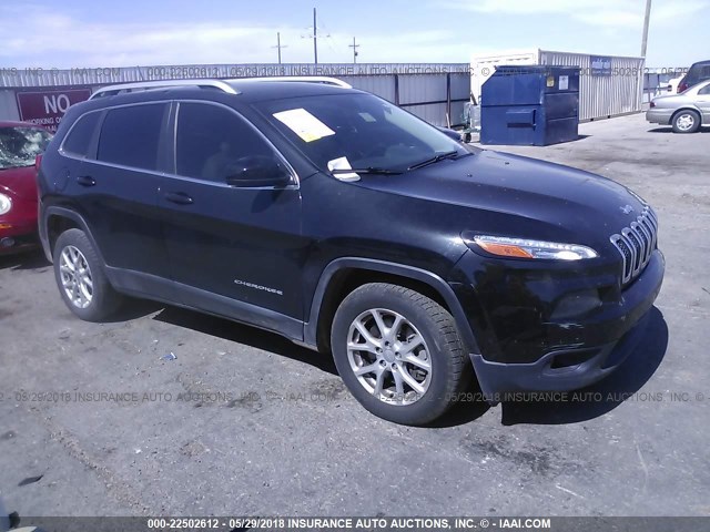 1C4PJLCS3FW631678 - 2015 JEEP CHEROKEE LATITUDE BLACK photo 1