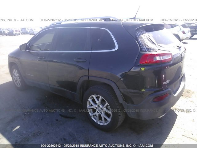 1C4PJLCS3FW631678 - 2015 JEEP CHEROKEE LATITUDE BLACK photo 3