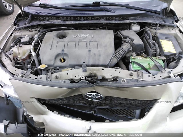 2T1BU4EE1AC483384 - 2010 TOYOTA COROLLA S/LE/XLE GOLD photo 10