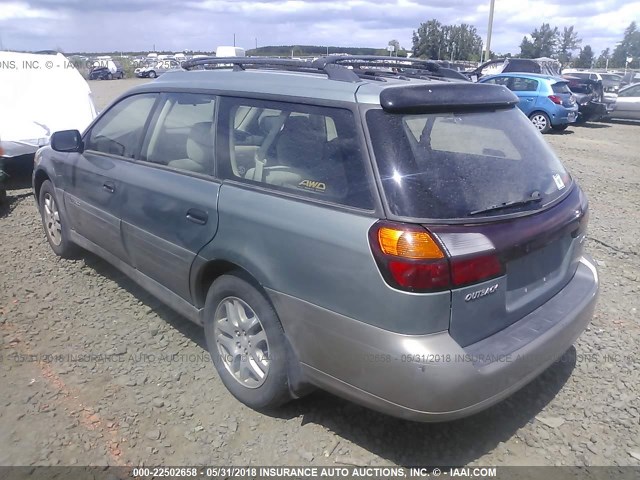 4S3BH675X46637938 - 2004 SUBARU LEGACY OUTBACK AWP 绿色 照片 3