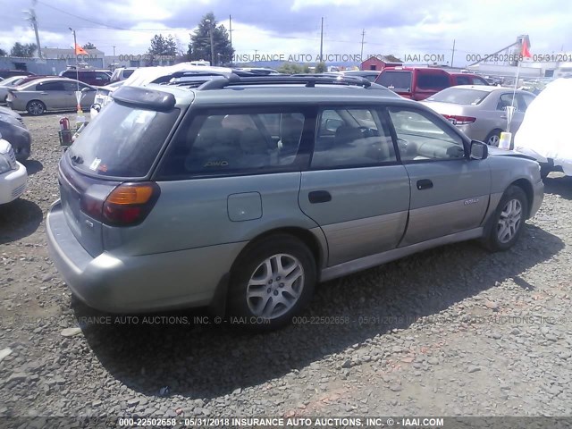 4S3BH675X46637938 - 2004 SUBARU LEGACY OUTBACK AWP 绿色 照片 4