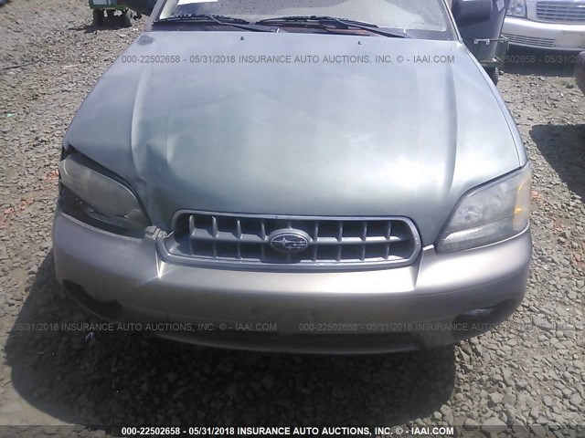 4S3BH675X46637938 - 2004 SUBARU LEGACY OUTBACK AWP 绿色 照片 6