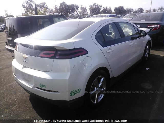 1G1RG6E49DU126804 - 2013 CHEVROLET VOLT WHITE photo 4