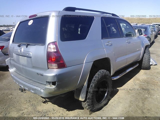 JTEBU17R650073870 - 2005 TOYOTA 4RUNNER LIMITED SILVER photo 4