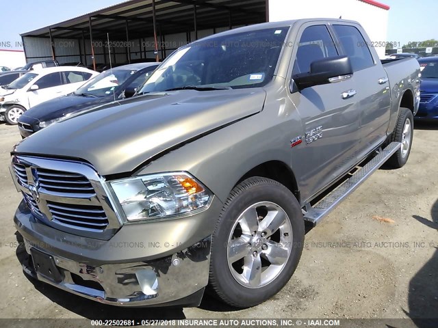 1C6RR6LT7ES458157 - 2014 RAM 1500 SLT GREEN photo 2