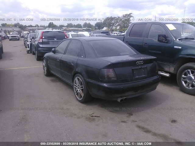 WAUCB88D0VA166000 - 1997 AUDI A4 1.8T QUATTRO BLACK photo 3