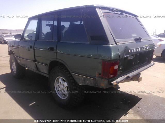 SALHV1240MA481001 - 1991 LAND ROVER RANGE ROVER  GREEN photo 3