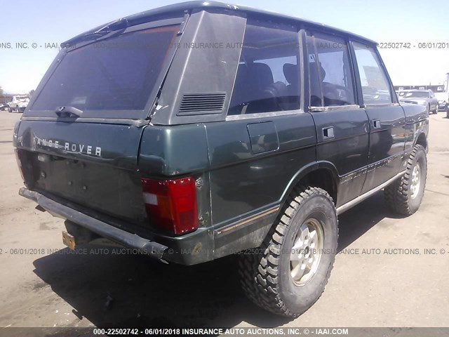 SALHV1240MA481001 - 1991 LAND ROVER RANGE ROVER  GREEN photo 4