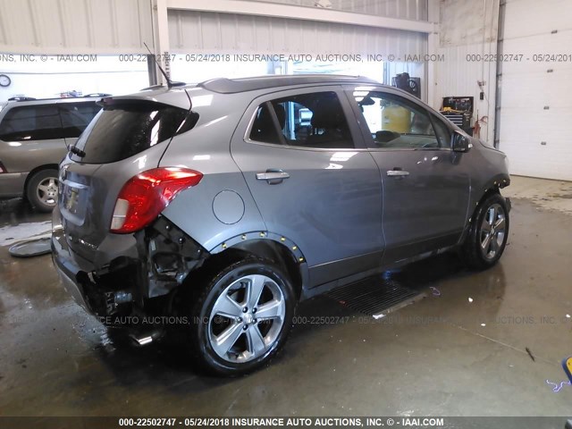 KL4CJESB5EB750604 - 2014 BUICK ENCORE GRAY photo 4