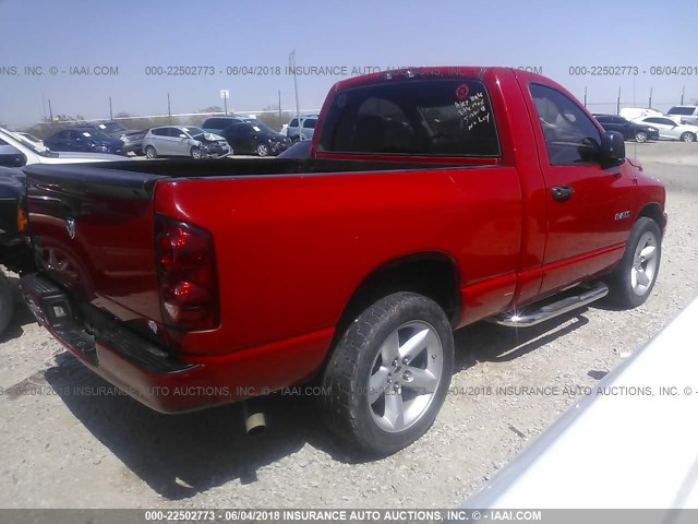 1D7HA16K48J197782 - 2008 DODGE RAM 1500 ST RED photo 4