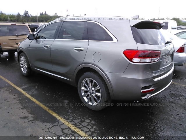 5XYPKDA57GG176350 - 2016 KIA SORENTO SX/SX LIMITED GRAY photo 3