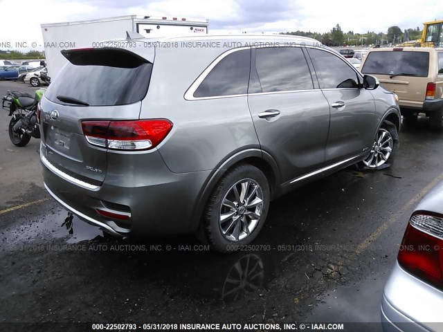 5XYPKDA57GG176350 - 2016 KIA SORENTO SX/SX LIMITED GRAY photo 4