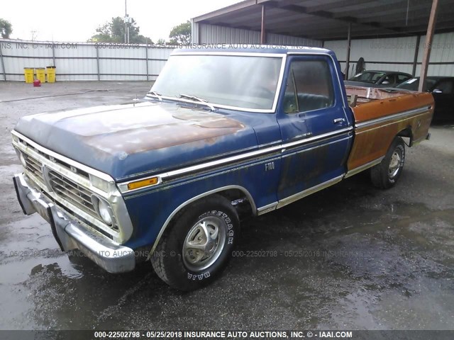 F10HKR62837 - 1973 FORD F100 蓝色 照片 2