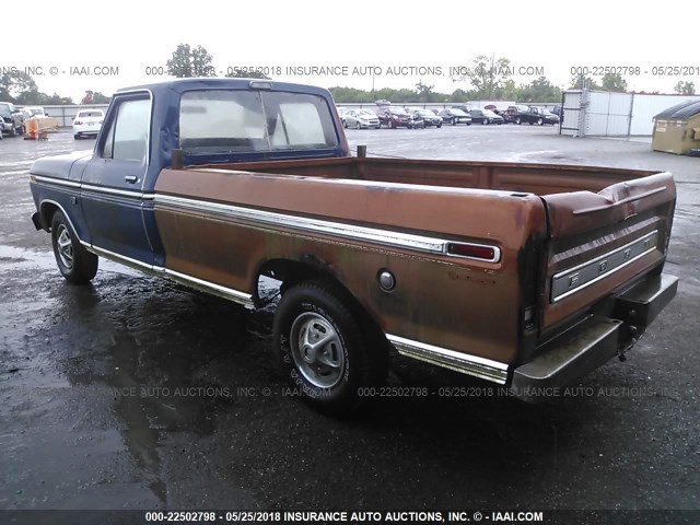 F10HKR62837 - 1973 FORD F100 蓝色 照片 3